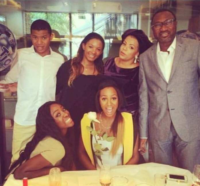 picture of femi otedola and his family